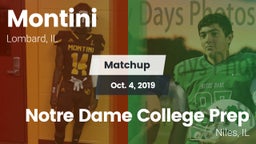 Matchup: Montini  vs. Notre Dame College Prep 2019