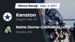 Recap: Kenston  vs. Notre Dame-Cathedral Latin  2021