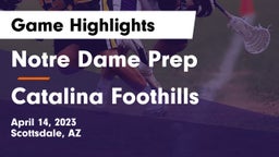 Notre Dame Prep  vs Catalina Foothills  Game Highlights - April 14, 2023
