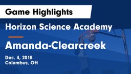 Horizon Science Academy  vs Amanda-Clearcreek  Game Highlights - Dec. 4, 2018