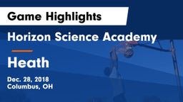 Horizon Science Academy  vs Heath Game Highlights - Dec. 28, 2018