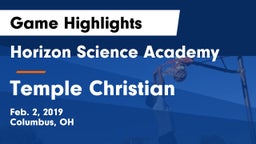 Horizon Science Academy  vs Temple Christian Game Highlights - Feb. 2, 2019