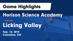 Horizon Science Academy  vs Licking Valley  Game Highlights - Feb. 13, 2019