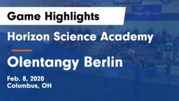Horizon Science Academy  vs Olentangy Berlin  Game Highlights - Feb. 8, 2020