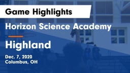 Horizon Science Academy  vs Highland  Game Highlights - Dec. 7, 2020