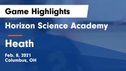 Horizon Science Academy  vs Heath  Game Highlights - Feb. 8, 2021