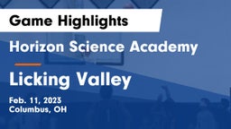 Horizon Science Academy  vs Licking Valley  Game Highlights - Feb. 11, 2023
