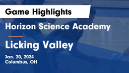 Horizon Science Academy  vs Licking Valley  Game Highlights - Jan. 20, 2024