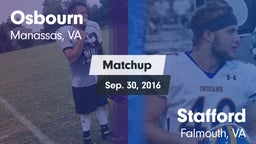 Matchup: Osbourn  vs. Stafford  2016