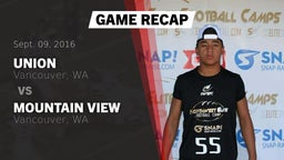 Recap: Union  vs. Mountain View  2016