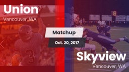 Matchup: Union  vs. Skyview  2017