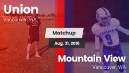 Matchup: Union  vs. Mountain View  2018