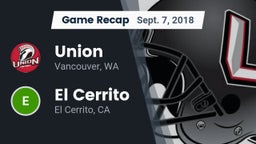 Recap: Union  vs. El Cerrito  2018