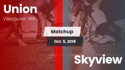 Matchup: Union  vs. Skyview  2018