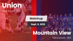 Matchup: Union  vs. Mountain View  2019