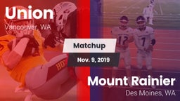 Matchup: Union  vs. Mount Rainier  2019