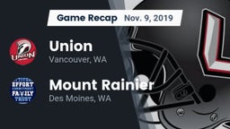 Recap: Union  vs. Mount Rainier  2019