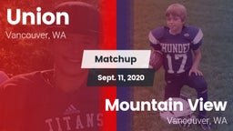 Matchup: Union  vs. Mountain View  2020