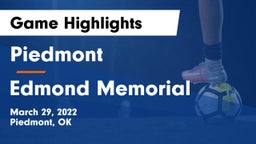 Piedmont  vs Edmond Memorial  Game Highlights - March 29, 2022
