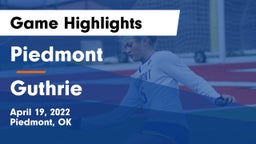 Piedmont  vs Guthrie  Game Highlights - April 19, 2022