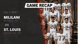 Recap: Mililani  vs. St. Louis  2017