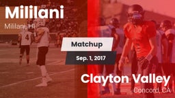 Matchup: Mililani  vs. Clayton Valley  2017