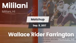 Matchup: Mililani  vs. Wallace Rider Farrington 2017