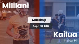 Matchup: Mililani  vs. Kailua  2017