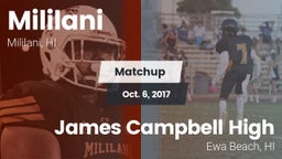 Matchup: Mililani  vs. James Campbell High  2017