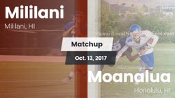 Matchup: Mililani  vs. Moanalua  2017