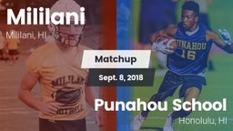 Matchup: Mililani  vs. Punahou School 2018