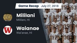 Recap: Mililani  vs. Waianae  2018