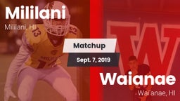 Matchup: Mililani  vs. Waianae  2019