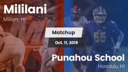 Matchup: Mililani  vs. Punahou School 2019