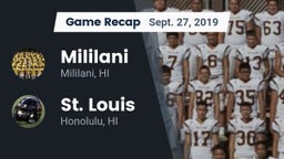 Recap: Mililani  vs. St. Louis  2019
