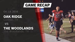 Recap: Oak Ridge  vs. The Woodlands  2016
