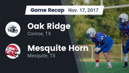 Recap: Oak Ridge  vs. Mesquite Horn  2017