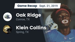 Recap: Oak Ridge  vs. Klein Collins  2019