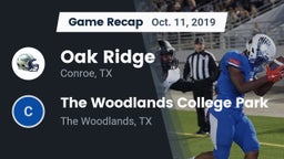 Recap: Oak Ridge  vs. The Woodlands College Park  2019