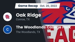 Recap: Oak Ridge  vs. The Woodlands College Park  2022