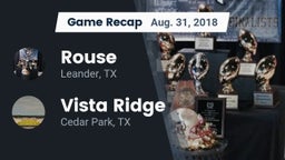 Recap: Rouse  vs. Vista Ridge  2018
