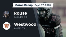 Recap: Rouse  vs. Westwood  2020