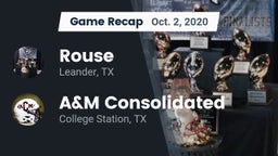 Recap: Rouse  vs. A&M Consolidated  2020
