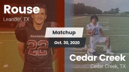 Matchup: Rouse  vs. Cedar Creek  2020