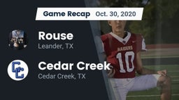 Recap: Rouse  vs. Cedar Creek  2020
