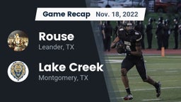 Recap: Rouse  vs. Lake Creek  2022