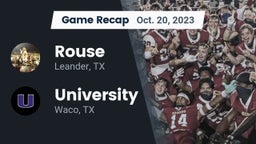 Recap: Rouse  vs. University  2023