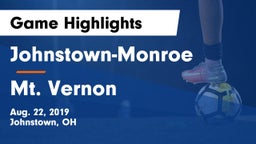 Johnstown-Monroe  vs Mt. Vernon Game Highlights - Aug. 22, 2019