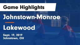 Johnstown-Monroe  vs Lakewood Game Highlights - Sept. 19, 2019