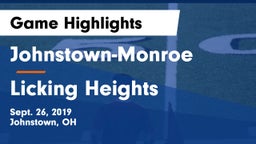 Johnstown-Monroe  vs Licking Heights  Game Highlights - Sept. 26, 2019